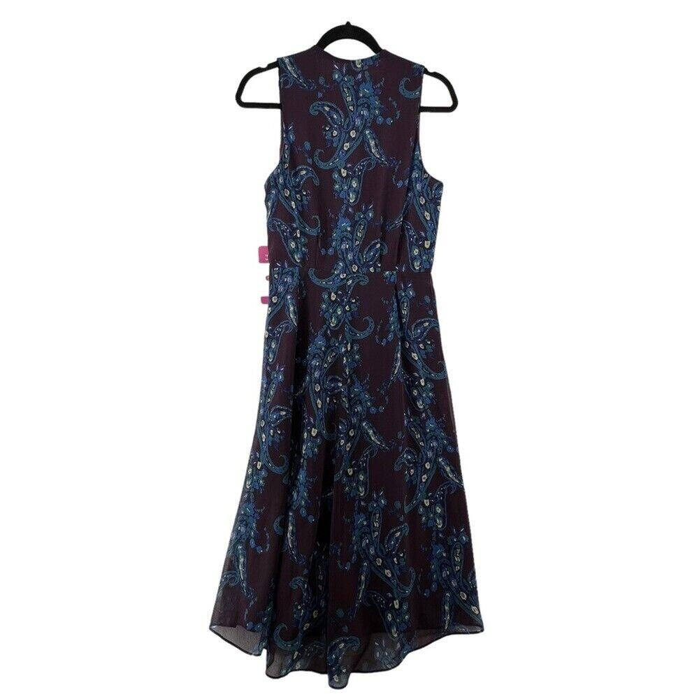 Cabi Size 8 Dress NEW Purple Paisley Treasure 3461 Pockets Midi - Picture 4 of 4